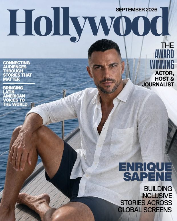 Hollywood Outlook Magazine September 2026 cover featuring Enrique Sapene